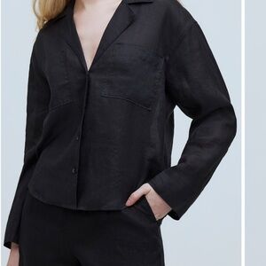 Madewell Black Button Down Shirt